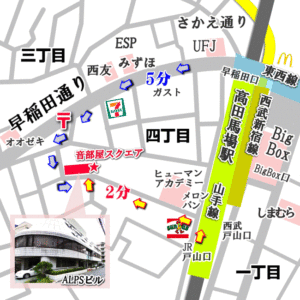 音部屋スクエア地図